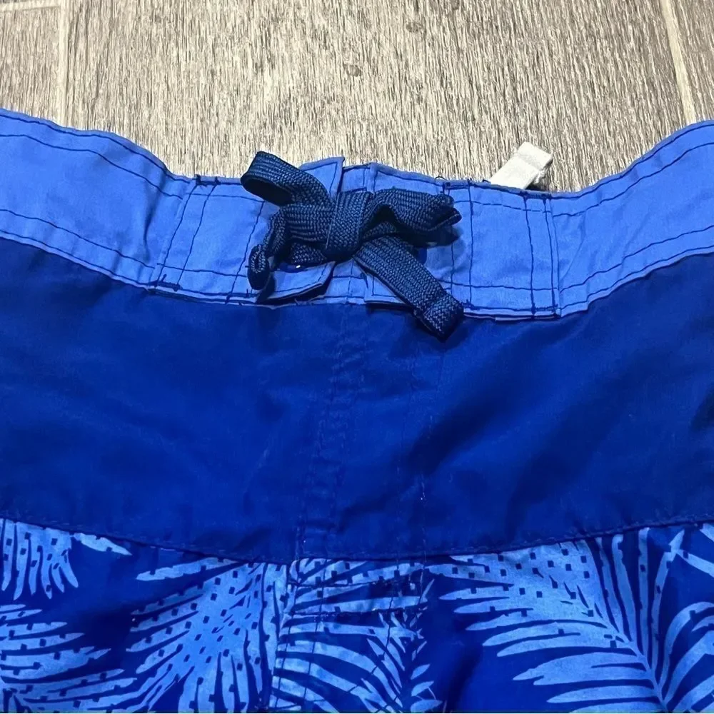 Body Glove Blue Tropical Print Swimsuit Shorts